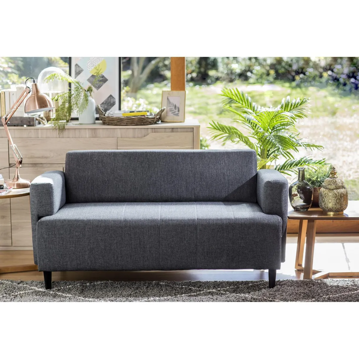 JUST HOME COLLECTION - Sofá 2 Cuerpos Julieta Gris