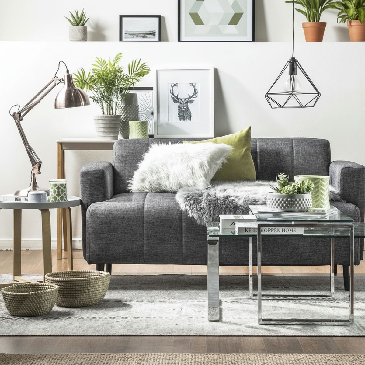 JUST HOME COLLECTION - Sofá 2 Cuerpos Julieta Gris