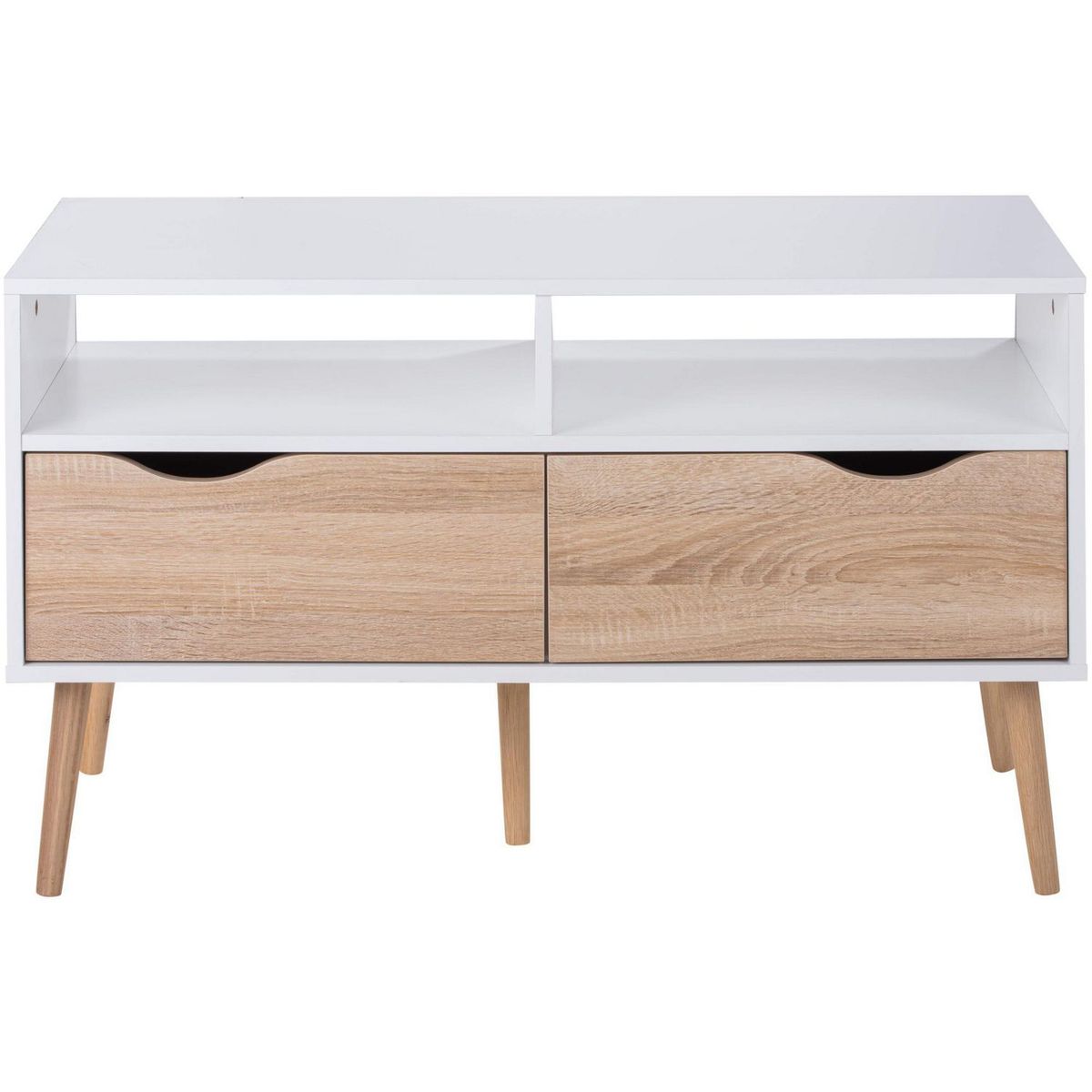 TVILUM - Mesa de TV 45" Oslo Blanco/Oak