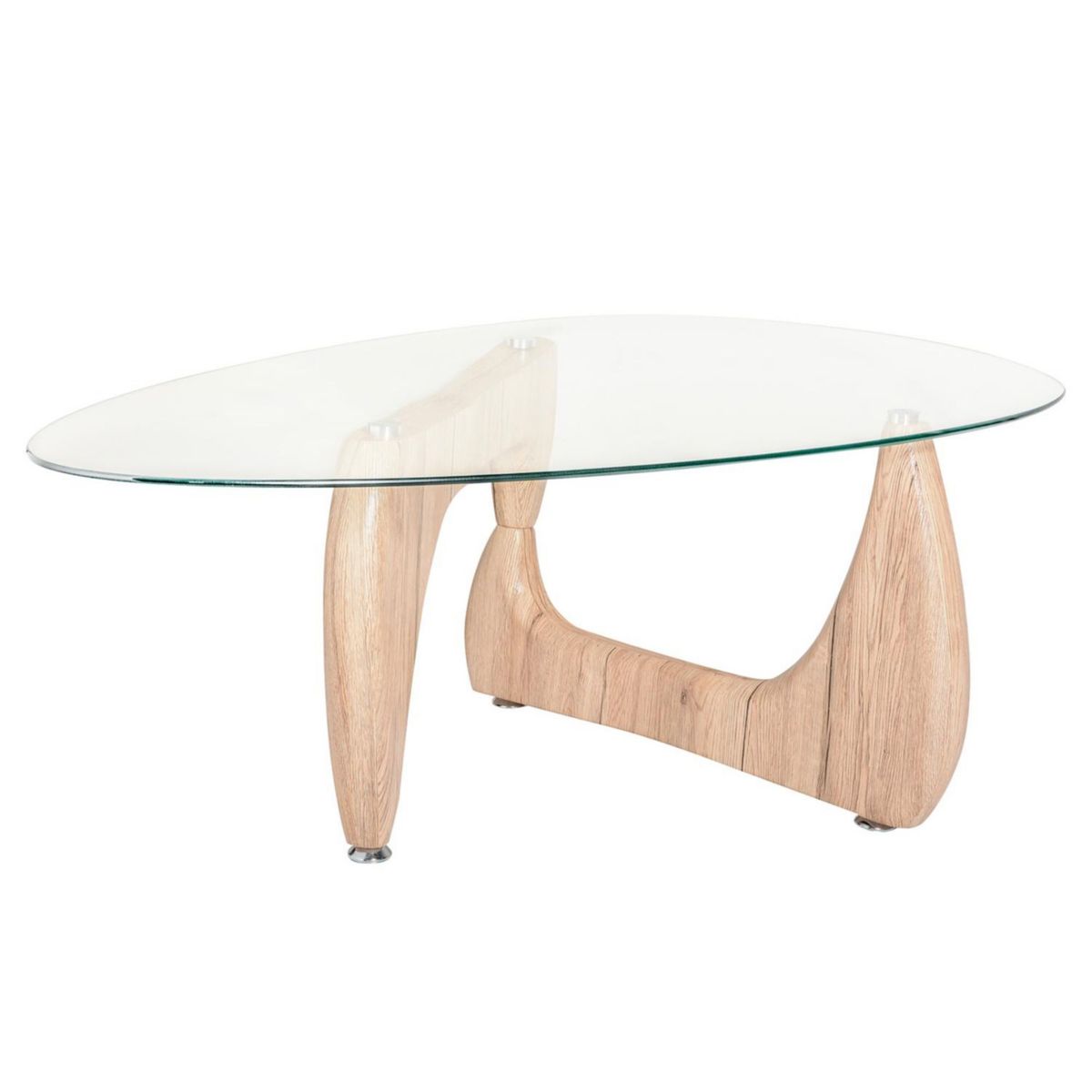 JUST HOME COLLECTION - Mesa Centro de vidrio Disk 120X70X46CM