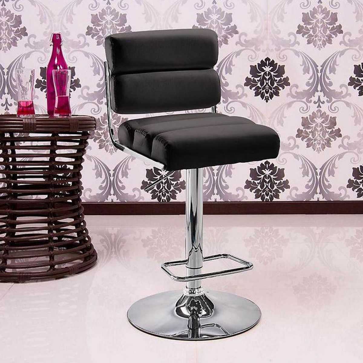 JUST HOME COLLECTION - Silla Bar acolchada Ibiza Negro