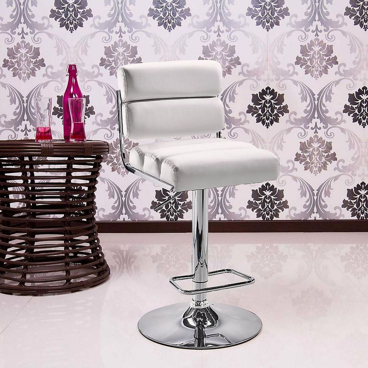 JUST HOME COLLECTION - Silla Bar acolchada Ibiza Blanco