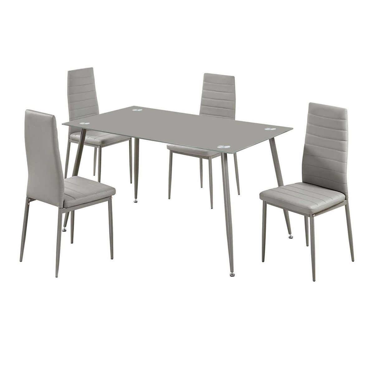 JUST HOME COLLECTION - Juego de Comedor 4 Sillas Timor Gris
