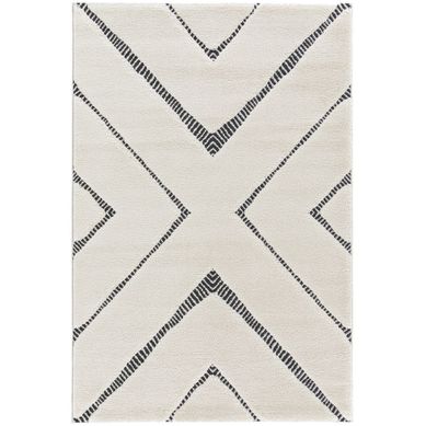 Alfombra Rectangular Blanco/Gris Fara Tri 200x290cm