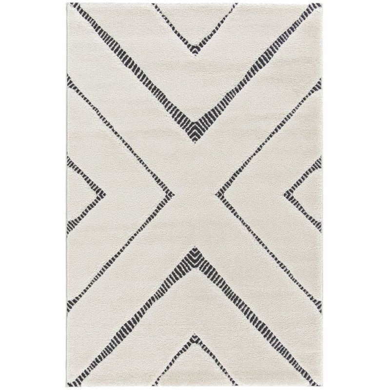 JUST HOME COLLECTION - Alfombra Rectangular Blanco/Gris Fara Tri