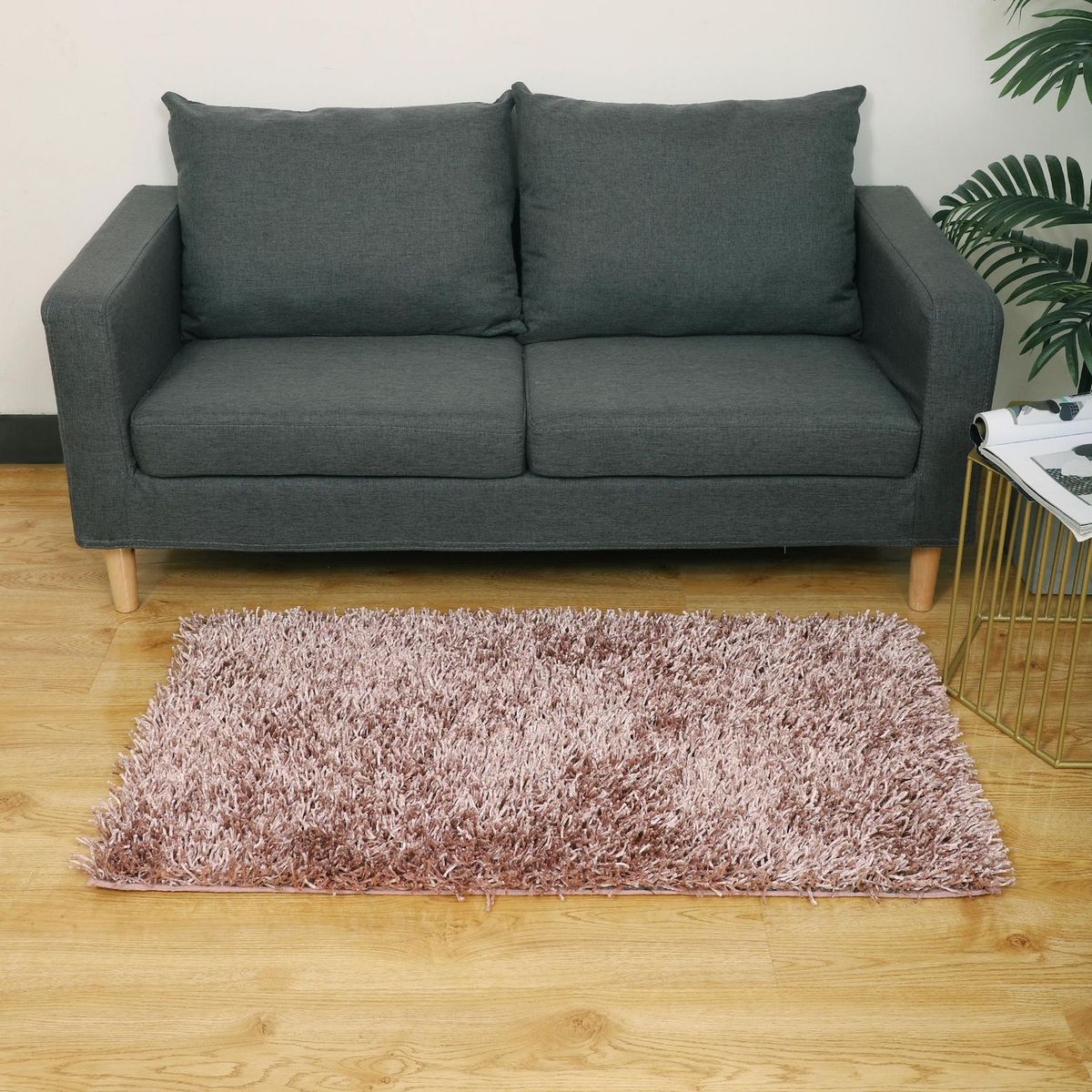 Bajada de Cama Rectangular Visco 60x110cm Rosa, marca JUST HOME COLLECTION - Foto 2