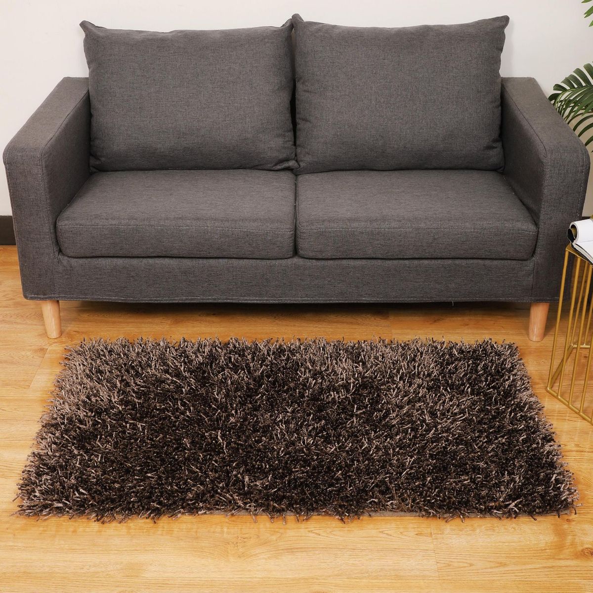 Bajada de Cama Rectangular Visco 60x110cm Taupe, marca JUST HOME COLLECTION - Foto 2