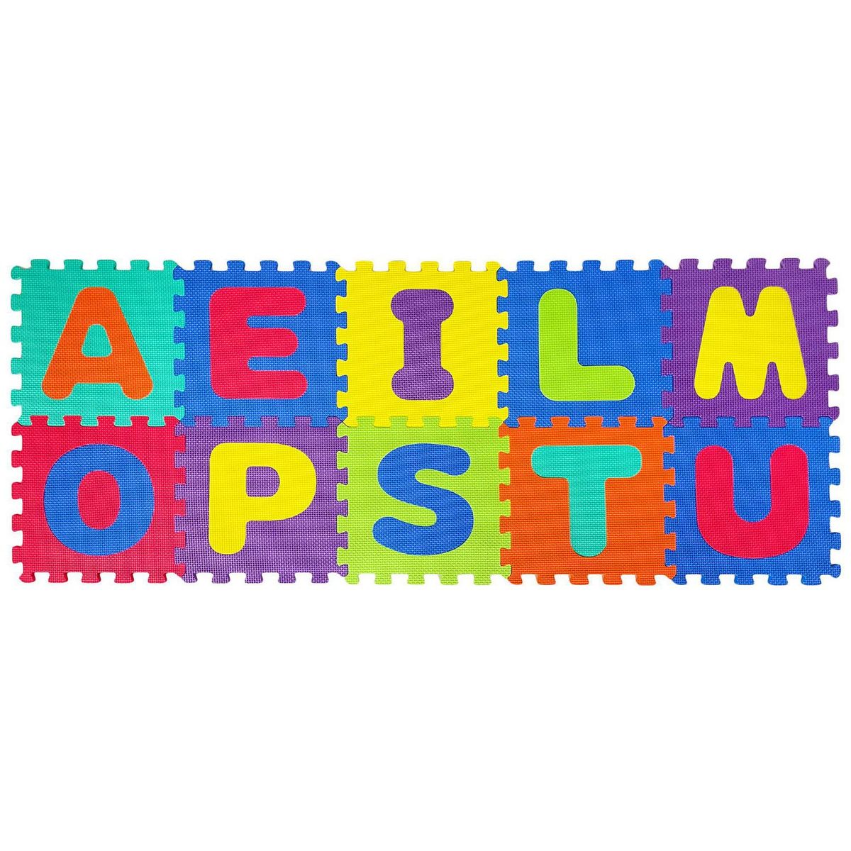 JUST HOME COLLECTION - Piso De Goma Diseño Eva Letras 30x30 cm 10Pzs