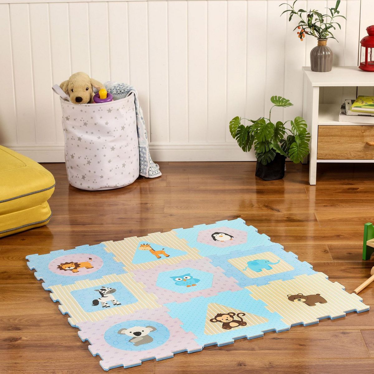 JUST HOME COLLECTION - Piso De Goma Diseño Eva Animales 30x30 cm 9Pzs