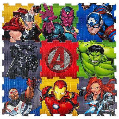 Alfombra Cuadrada EVA Marvel 9 Piezas 88x88cm