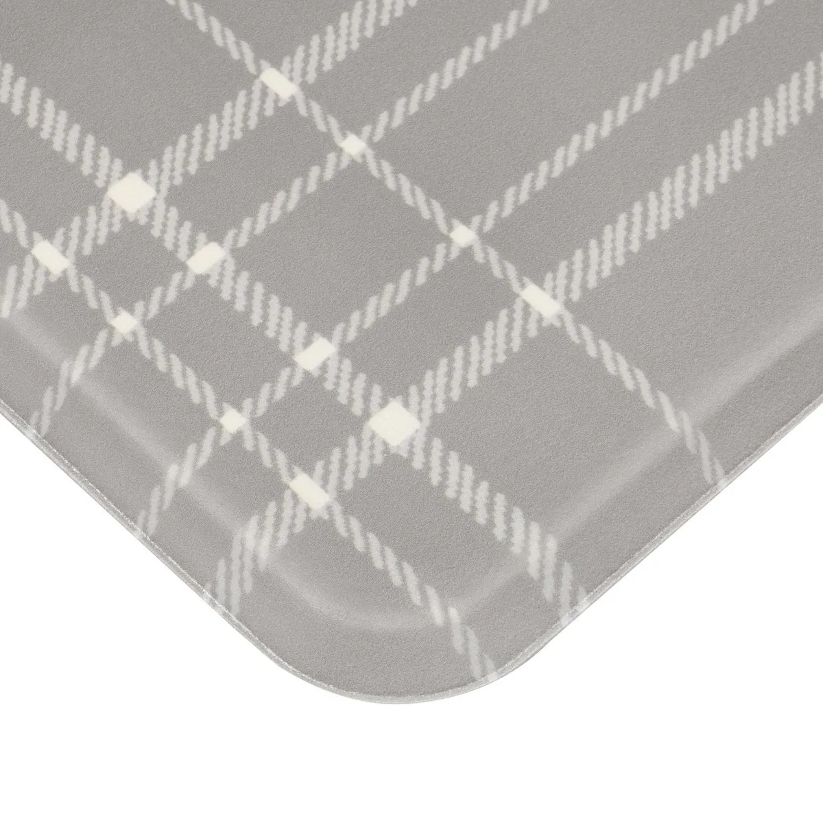 JUST HOME COLLECTION - Limpiapiés Rectangular Stella Plaid 53x99cm Gris