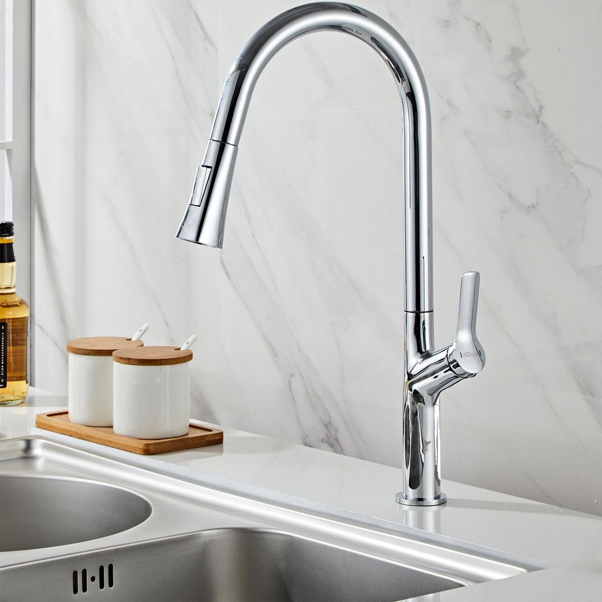 SENSI DACQUA - Monomando de Cocina Vera Extensible Cromo