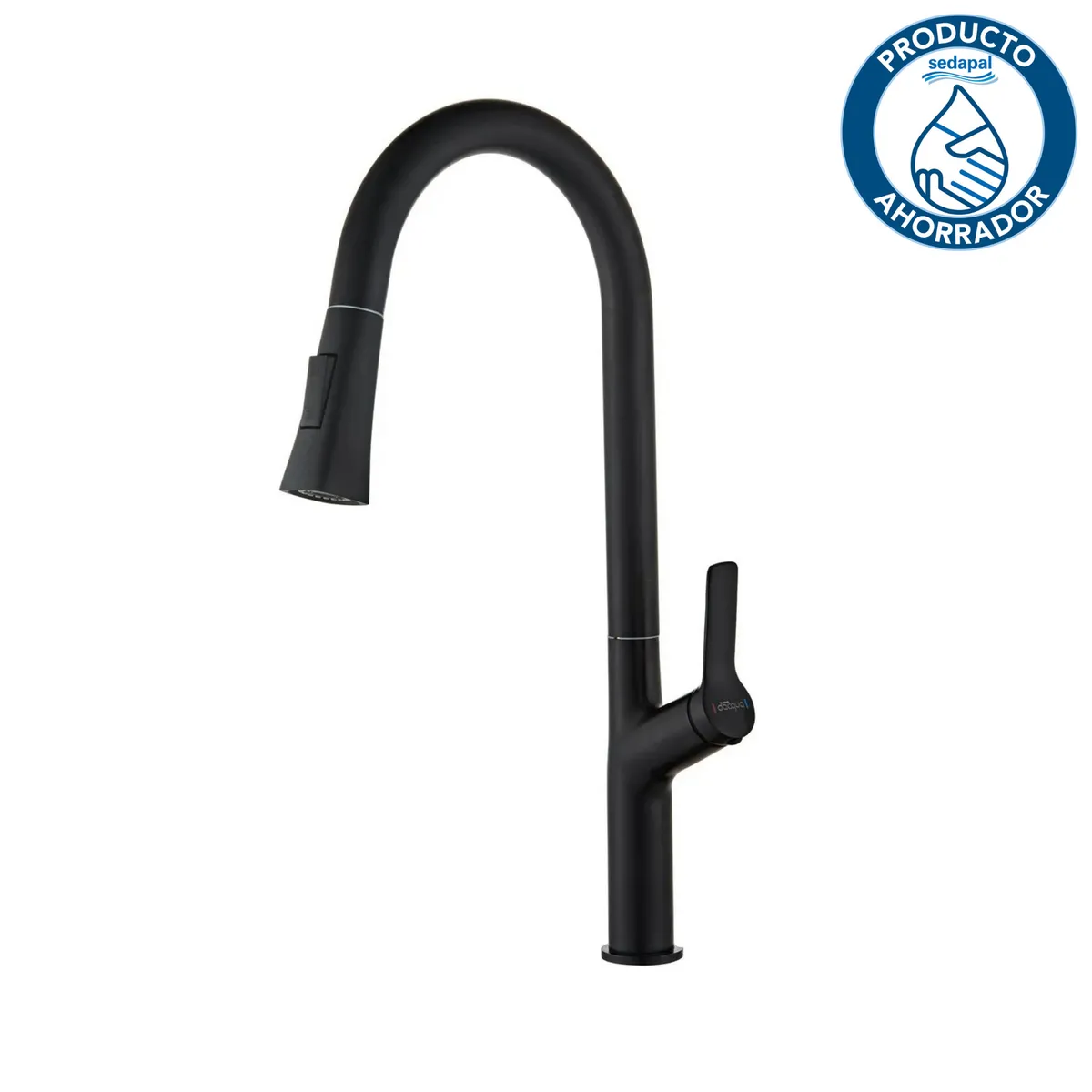SENSI DACQUA - Monomando de Cocina Vera Extensible Negro