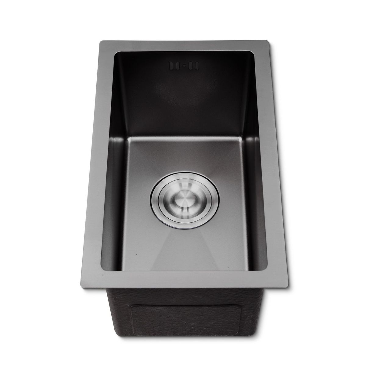 SENSI DACQUA - Lavadero de Cocina Acero Inoxidable 1 Poza Negro 43x26cm