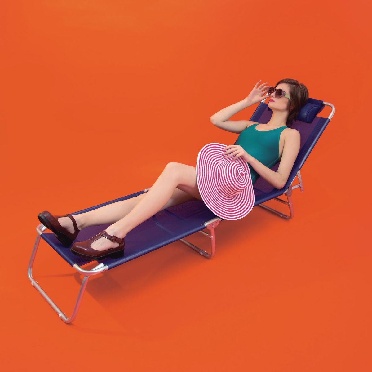 MOR - Reposera Aluminio Plegable Azul