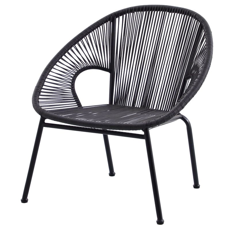 JUST HOME COLLECTION - Sillón de Ratan Negro