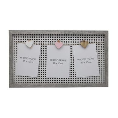 Marco Foto 3 Piezas Coraz�n 10x15cm