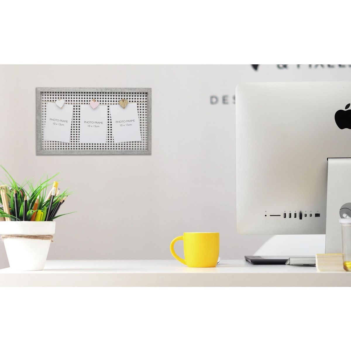 HOMY - Marco Foto 3 Piezas Corazón 10x15cm