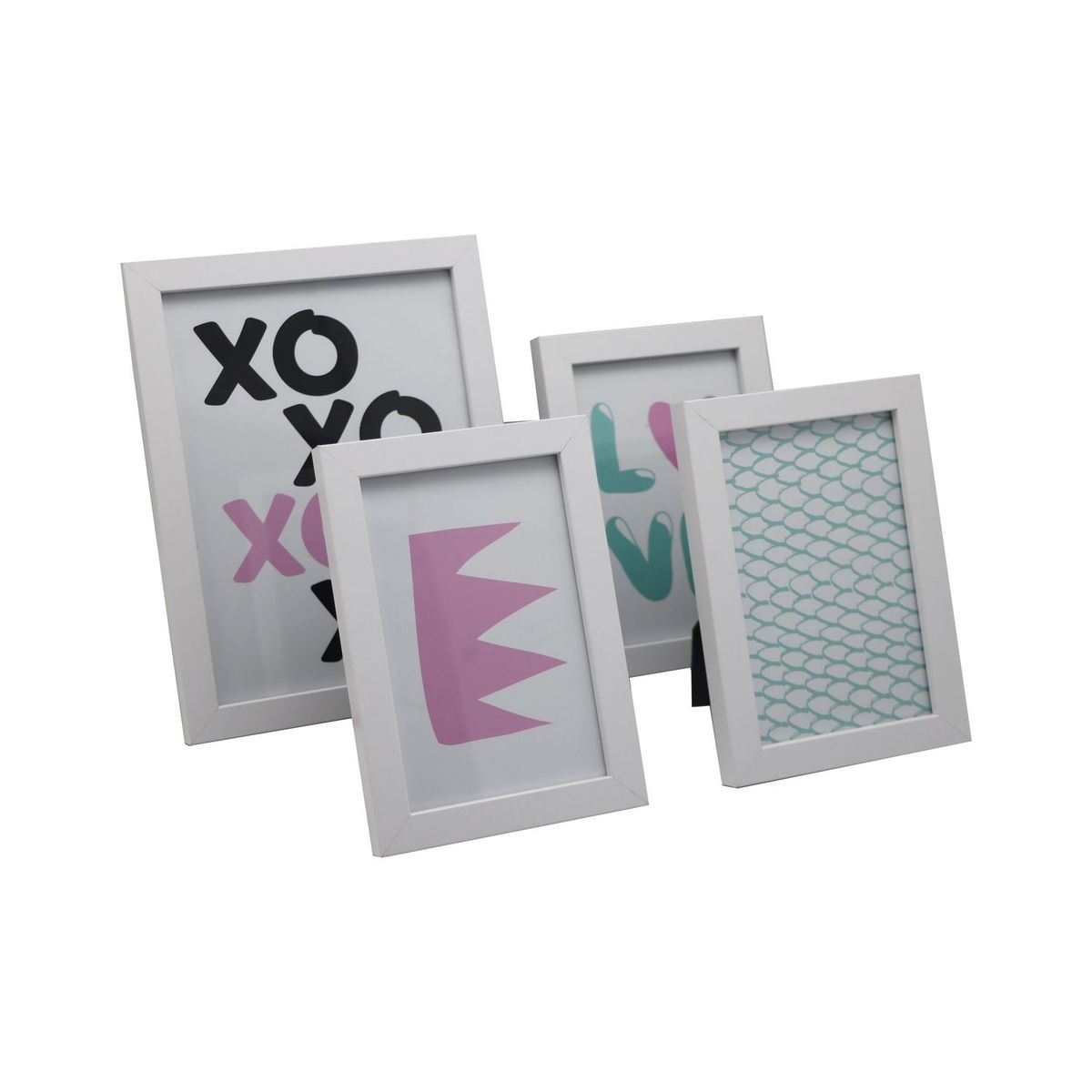 HOMY - Set de 4 Marcos Para Fotos Girlie Multi