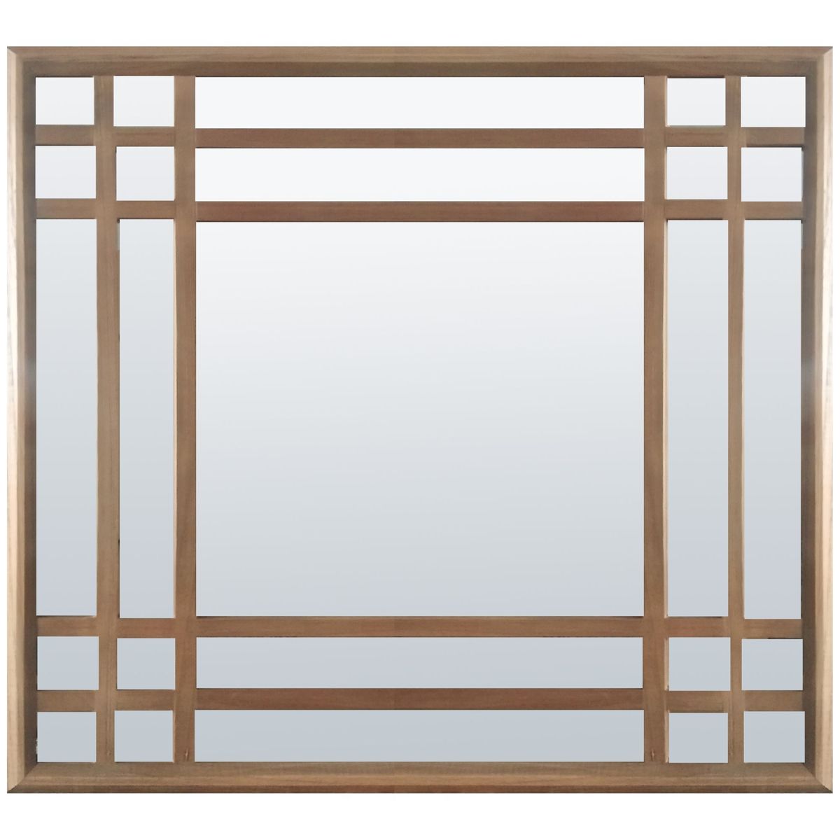 HOMY - Espejo Decorativo Cuadrado Wood Frame 58x58cm