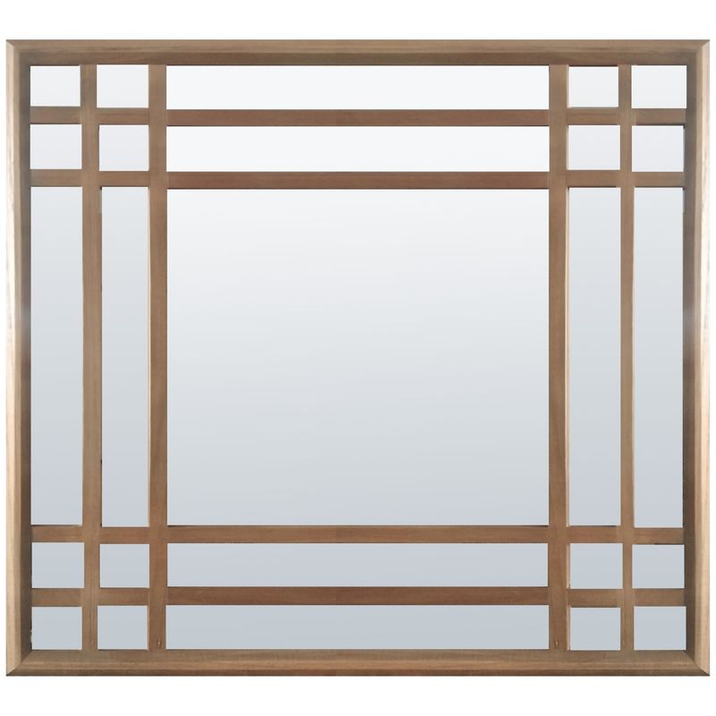 HOMY - Espejo Decorativo Cuadrado Wood Frame 58x58cm