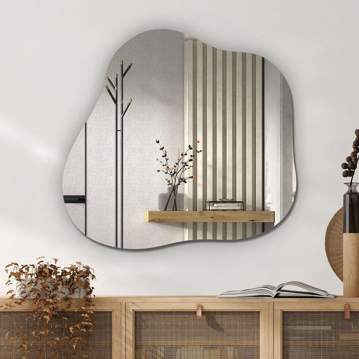 JUST HOME COLLECTION - Espejo Decorativo Forma Irregular Butter 80x75cm