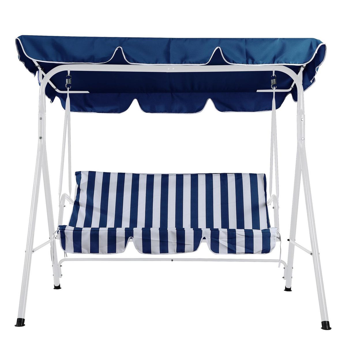 JUST HOME COLLECTION - Sillón Columpio Rayas Azul 3 Personas