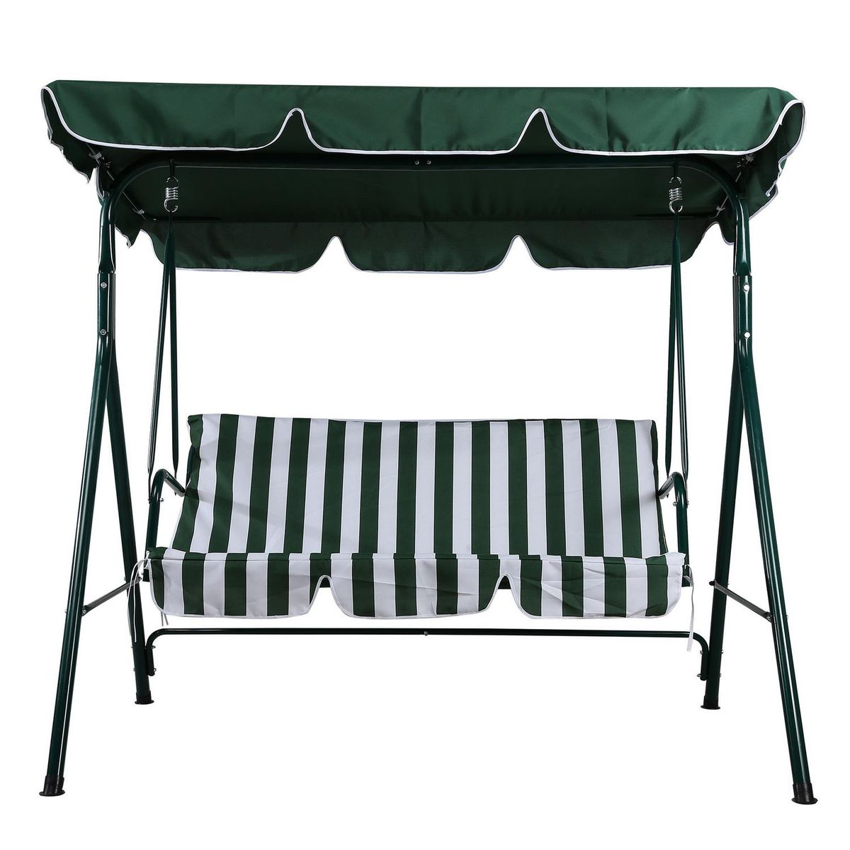 JUST HOME COLLECTION - Sillón Columpio Rayas Verde 3 Personas