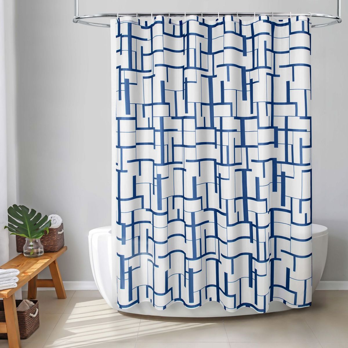 JUST HOME COLLECTION - Set Cortina + Forro Geo 178x180cm