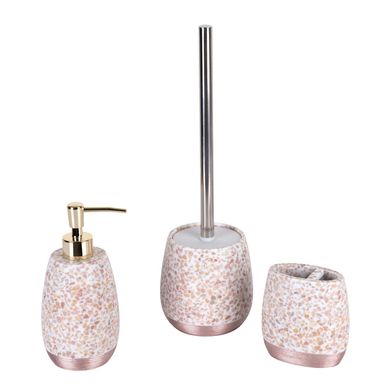 Set de Bao 3 Piezas Dispensador de Jabn + Portacepillo + Escobilla Inodoro Margaret