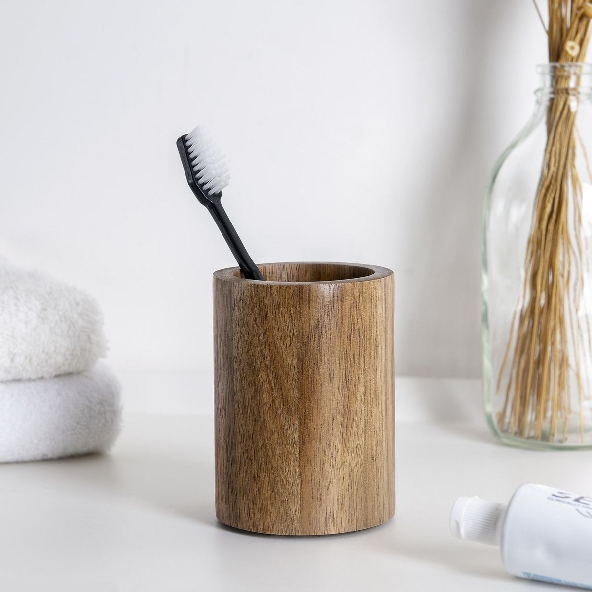 JUST HOME COLLECTION - Portacepillo Acacia Natural