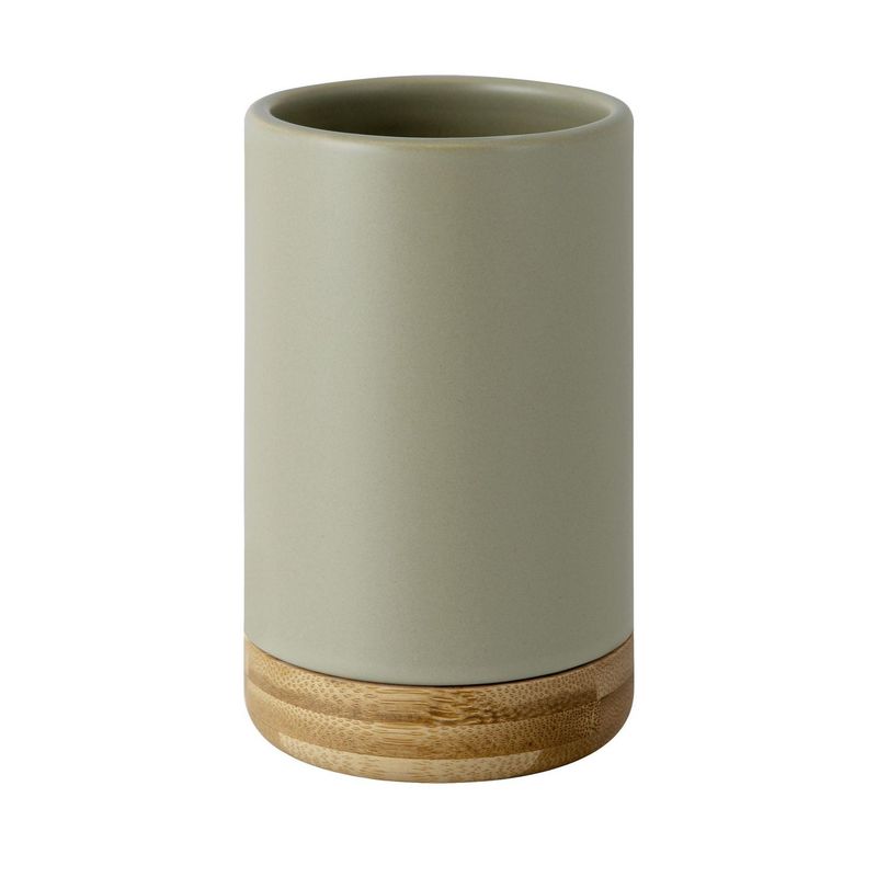 JUST HOME COLLECTION - Vaso para Baño Doble Bambú Gris