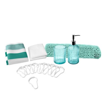 Set de Ba�o 6 Piezas Franja Vidrio