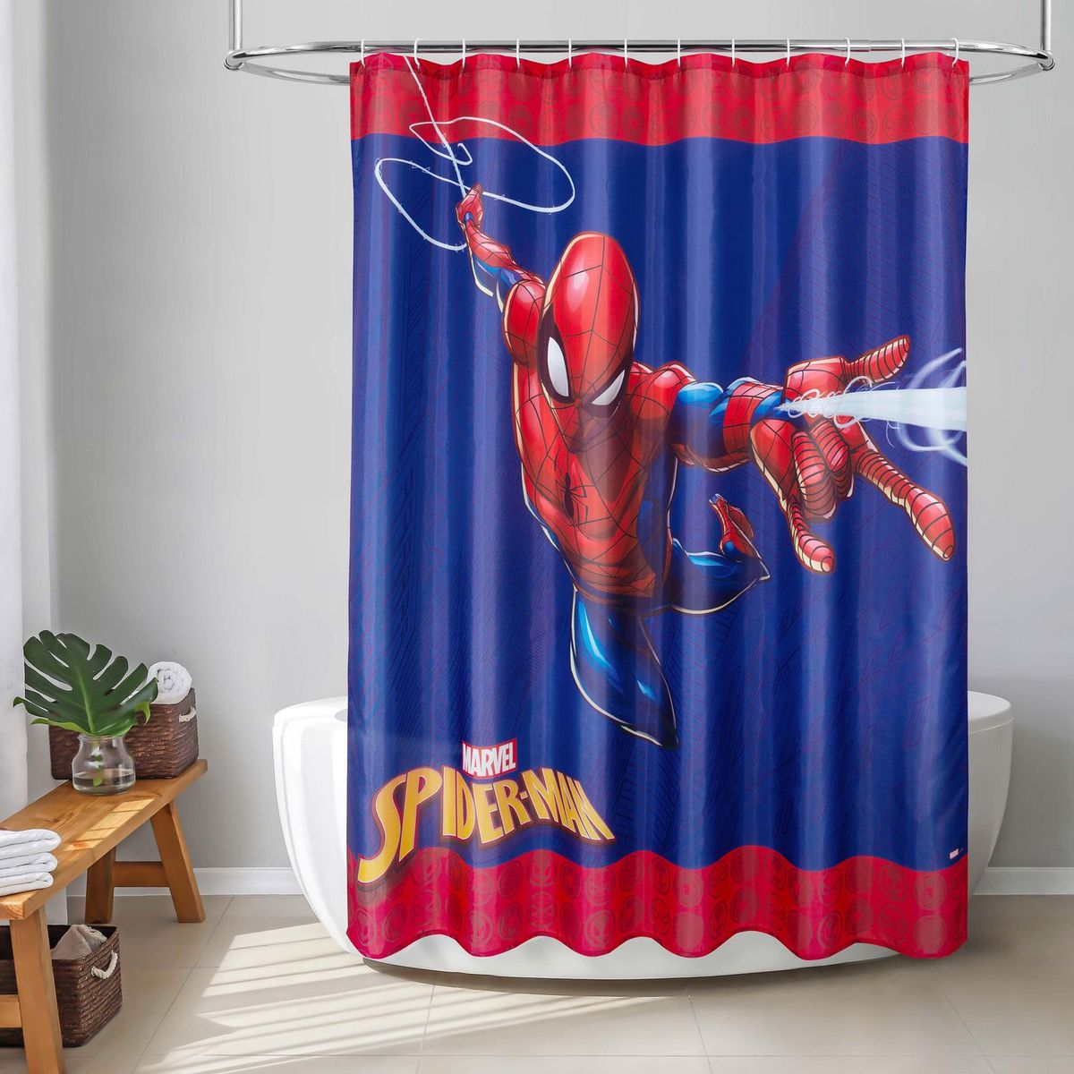 MARVEL - Cortina De Baño Spiderman 178x180cm