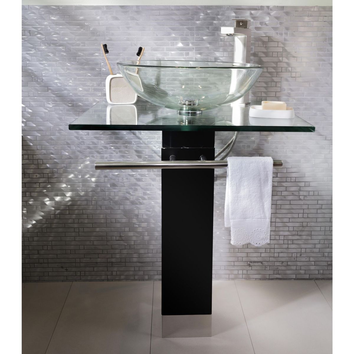 JUST HOME COLLECTION - Set 2 Toallas Con Blonda Blanca