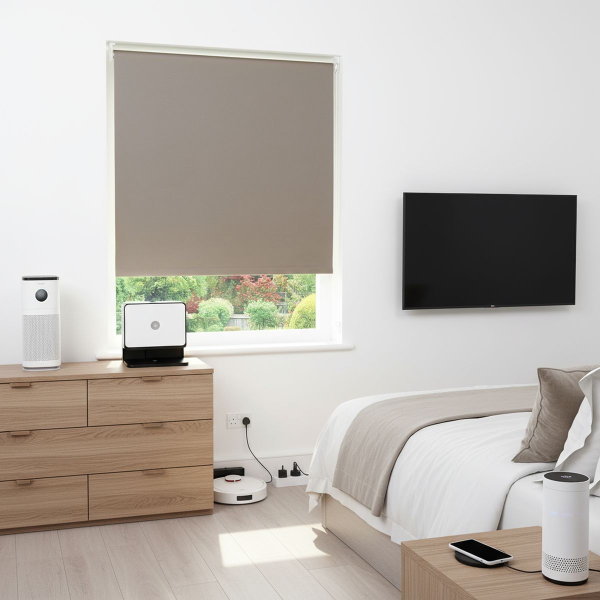 JUST HOME COLLECTION - Cortina Roller Black Out 150x250cm Gris Claro