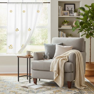 Cortina de Cocina Flores 85x130cm Multicolor