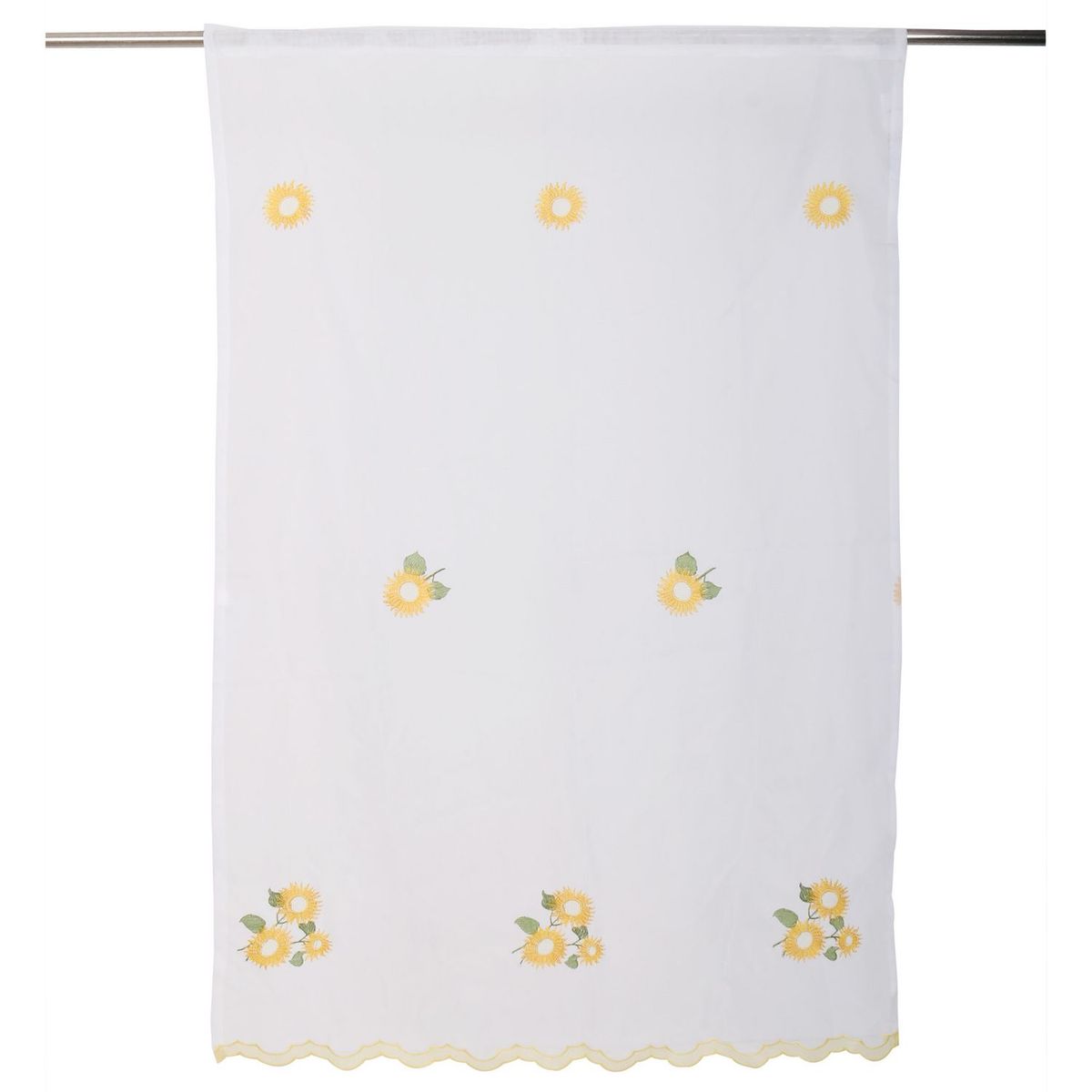 JUST HOME COLLECTION - Cortina de Cocina Flores 85x130cm Multicolor