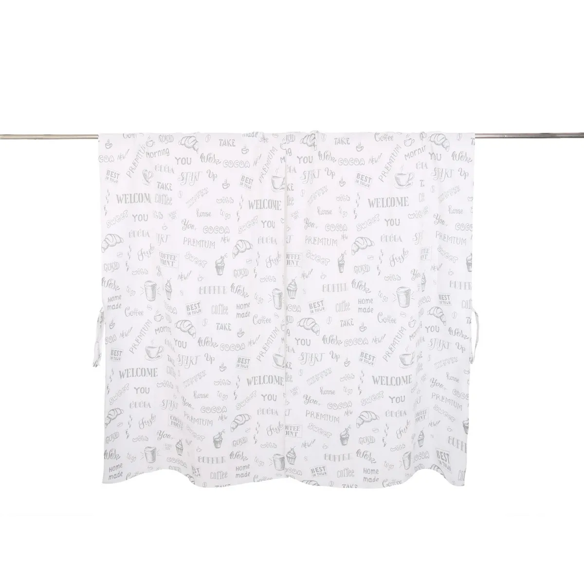 JUST HOME COLLECTION - Cortina de Cocina Coffee 85x130cm Multicolor