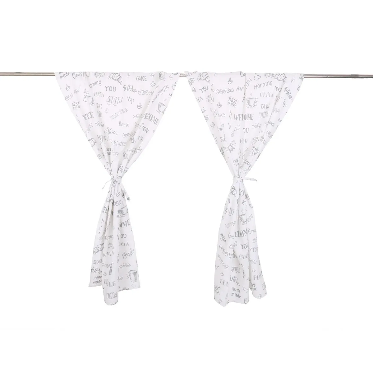 JUST HOME COLLECTION - Cortina de Cocina Coffee 85x130cm Multicolor