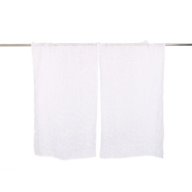 Cortina de Cocina Set x3 Broderie 140x38cm Blanco