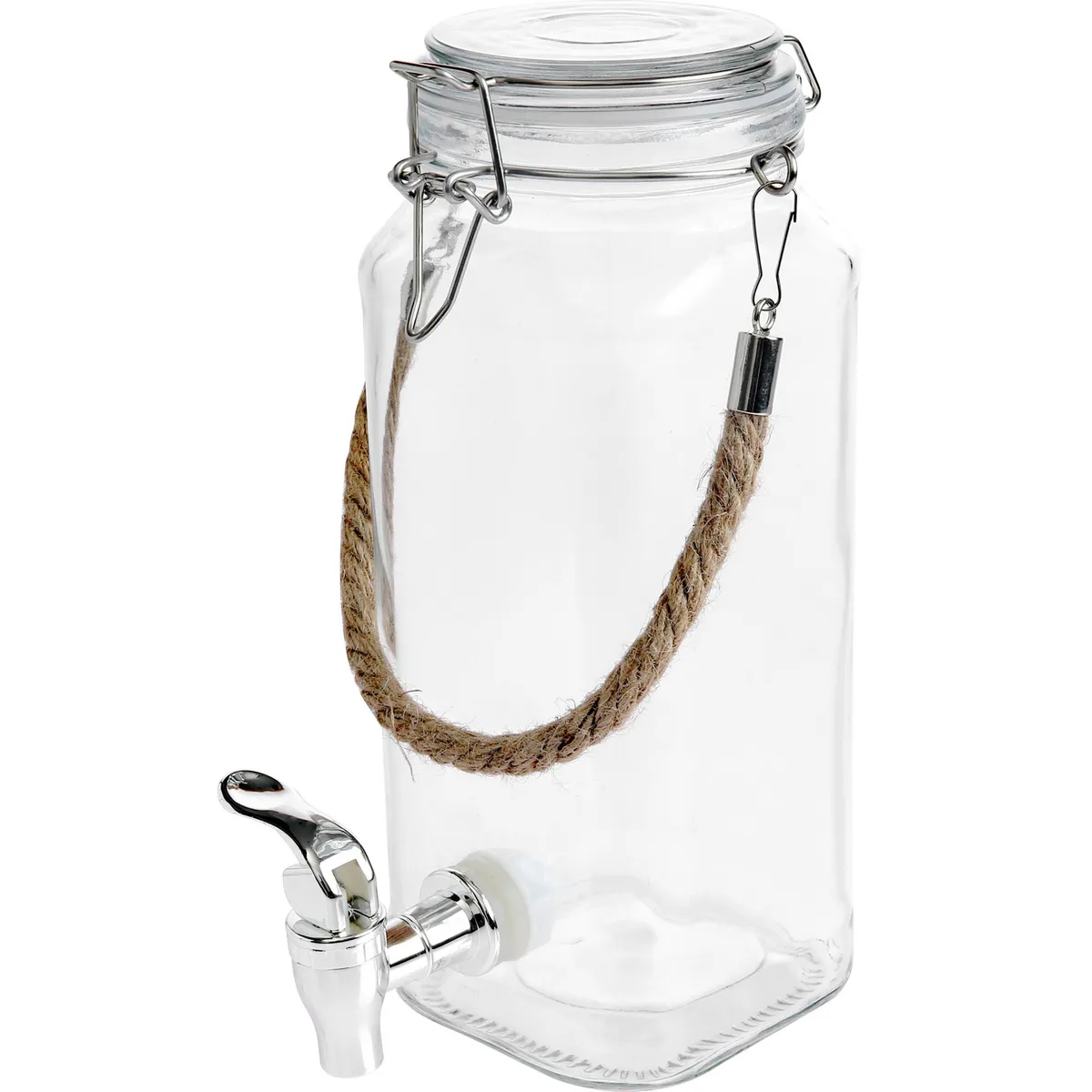 JUST HOME COLLECTION - Dispensador de Vidrio Transparente 1850ml