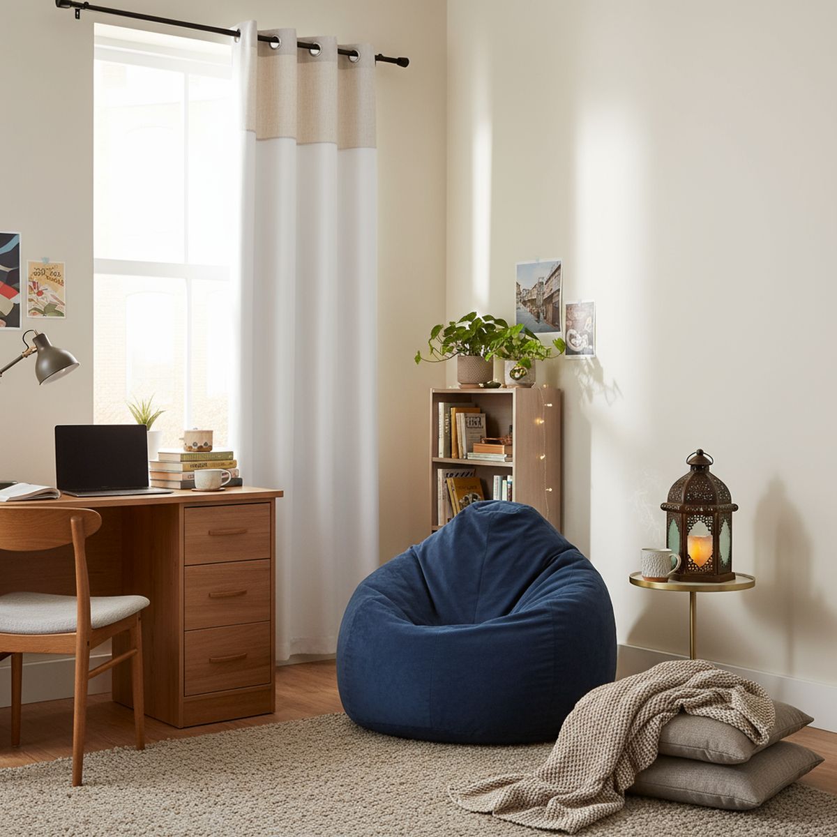 JUST HOME COLLECTION - Cortina de Tela 130x220cm Beige