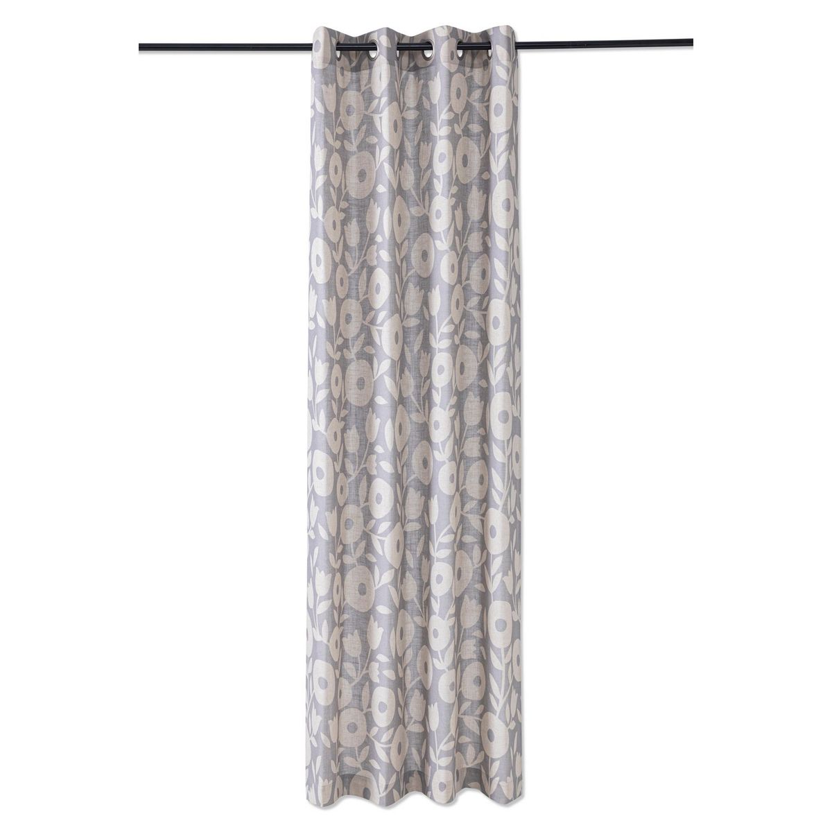 JUST HOME COLLECTION - Cortina de Tela Flores 140x220cm Beige