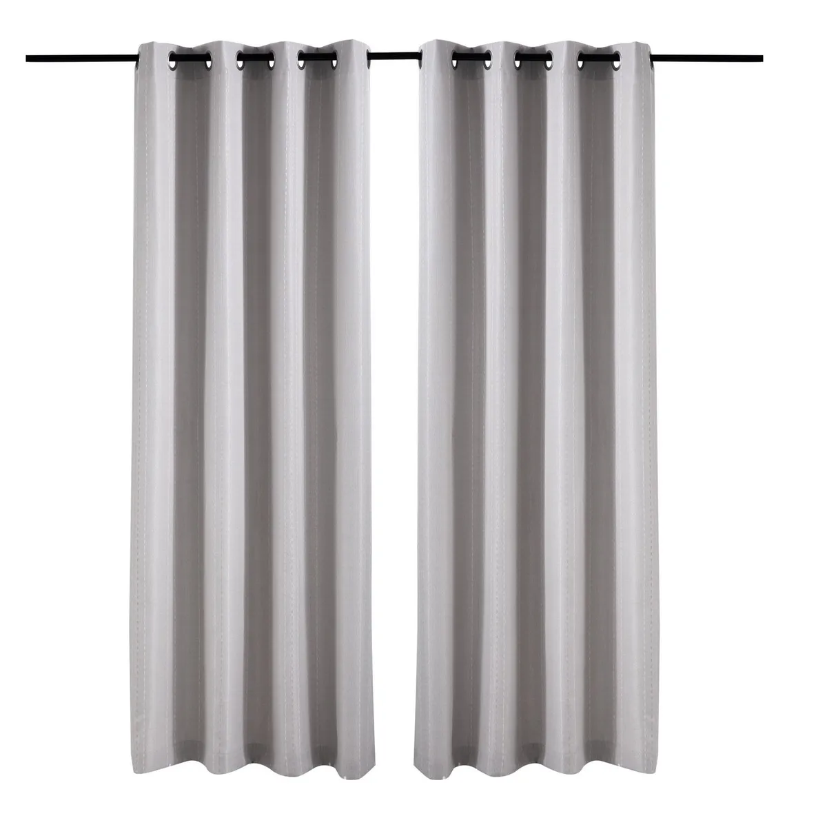 JUST HOME COLLECTION - Cortina de Tela Pespunte 140x220cm Crudo