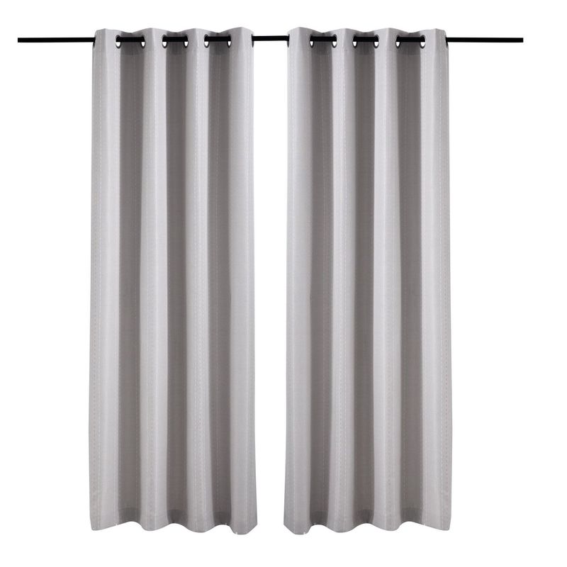 JUST HOME COLLECTION - Cortina de Tela Pespunte 140x220cm Crudo