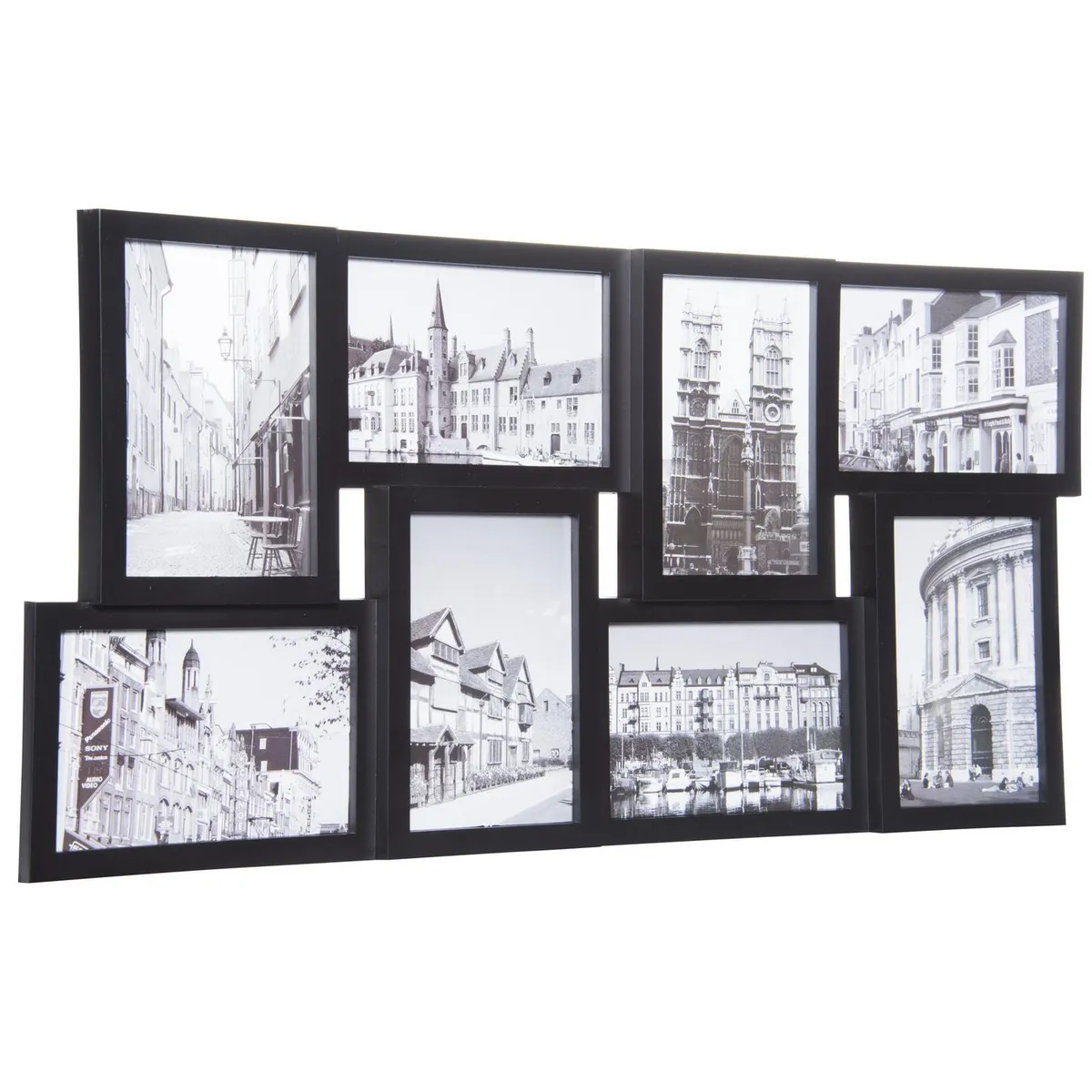 JUST HOME COLLECTION - Mosaico Marco Para Foto Negro 8x9x14cm