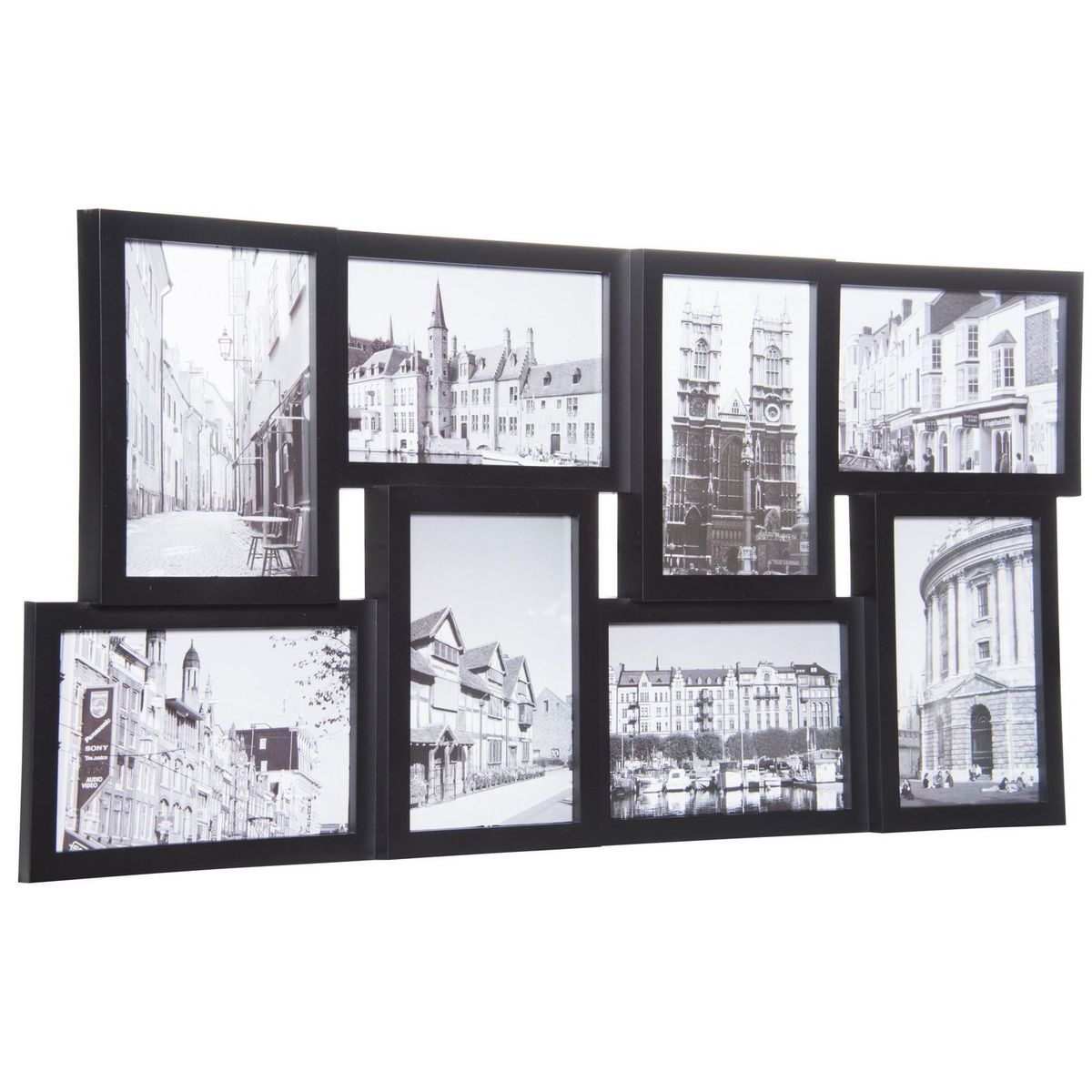 JUST HOME COLLECTION - Mosaico Marco Para Foto Negro 8x9x14cm