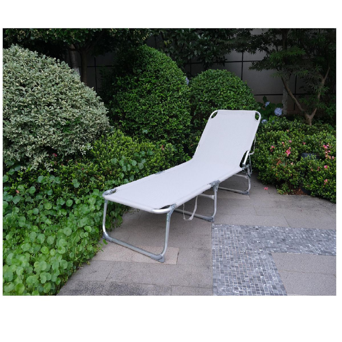 KLIMBER - Reposera De Aluminio Plegable Gris