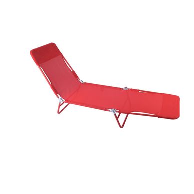 Reposera Plegable Textileno Rojo